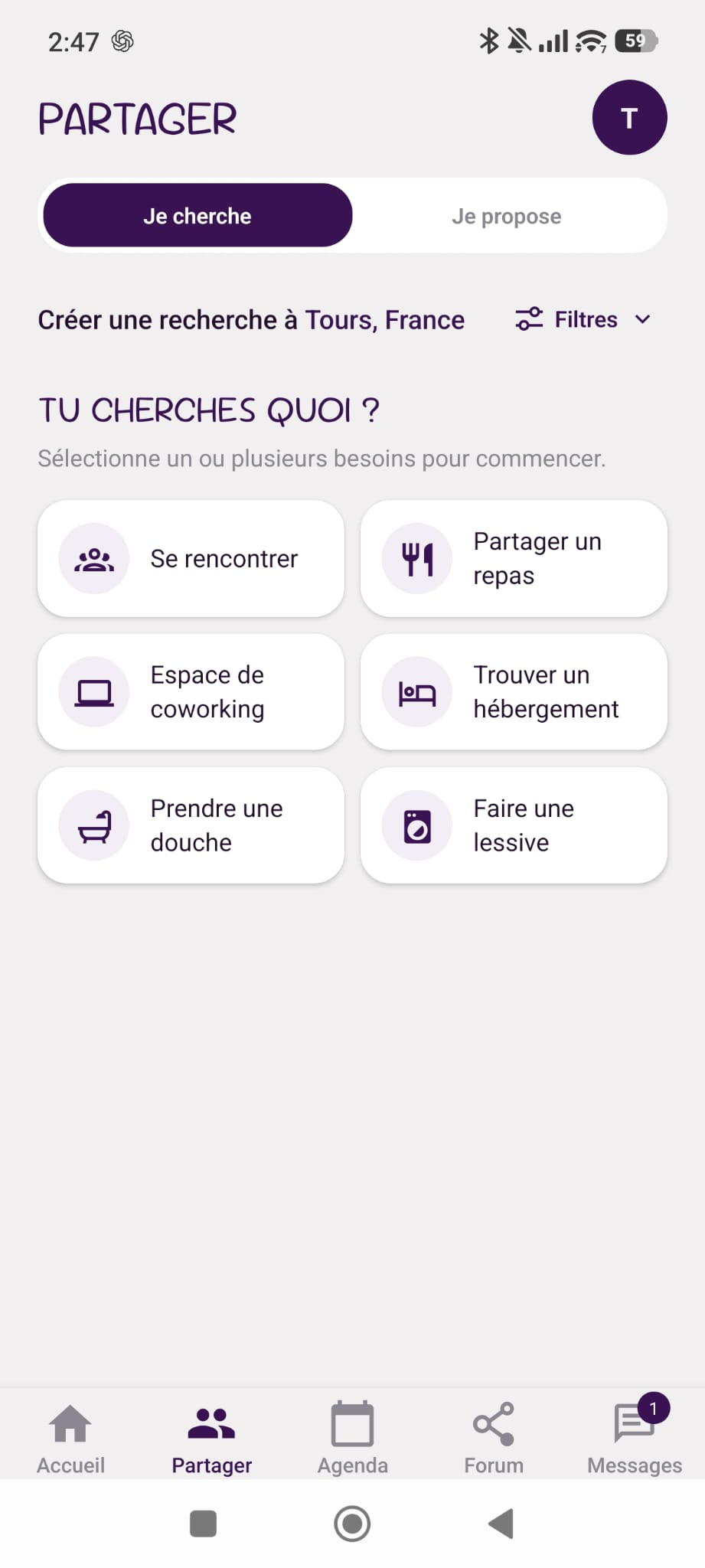 Je cherche